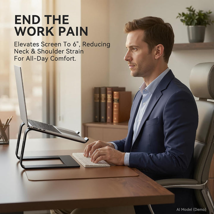 SOUNDANCE Laptop-Ständer, Aluminium-Computer-Erhöhung, ergonomischer Laptop-Ständer für den Schreibt