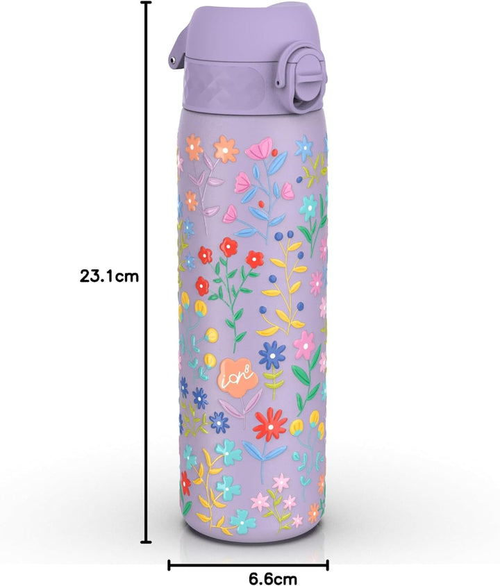 ion8 Vakuumisolierte Edelstahl-Trinkflasche 500ml Auslaufsicher Einhandöffnung Sichere Verriegelung