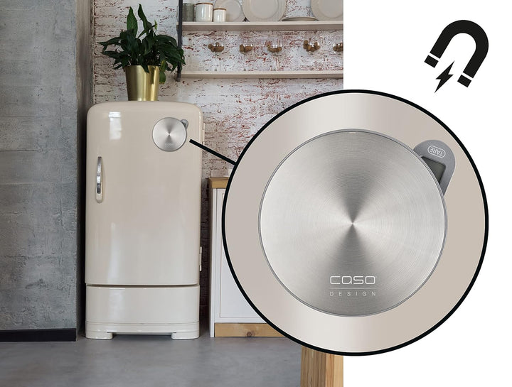 CASO Kitchen EcoMate - Design Küchenwaage, batterielose Nutzung durch kinetische Energie, Testsieger