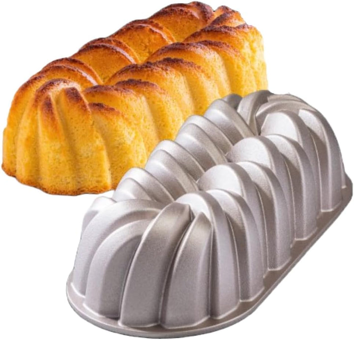 patisse 04503 – Backform Cake geflochten, Brotbackform und Brioche, gedreht, Aluminiumguss, Beige, G