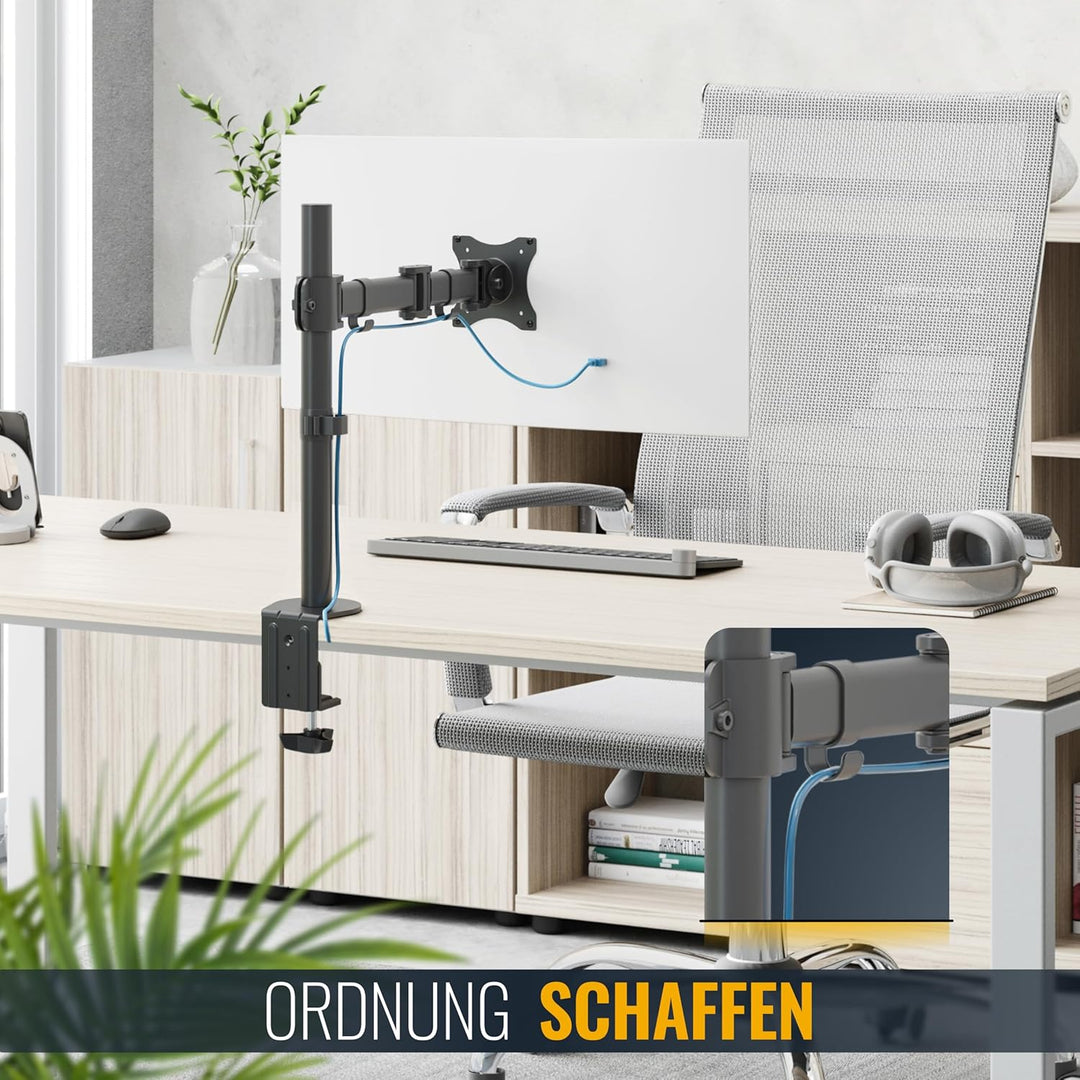RICOO Monitorarm Monitorhalterung Monitor Halterung Tisch Arme für Computermonitore für 12-29 Zoll B