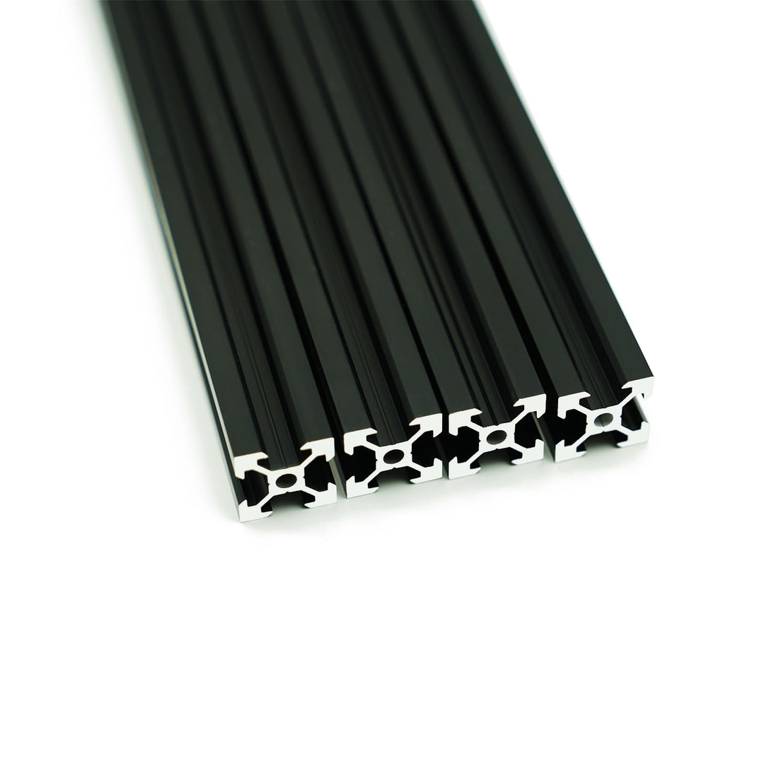 Iverntech 4pcs 300mm 2020V Type Black European Standard Anodised Linear Rail Aluminium Profile Extru