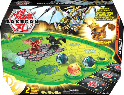 BAKUGAN Evo Battle Arena, zerlegbares Spielfeld in neongrün mit exklusivem Aurelus Leonidas