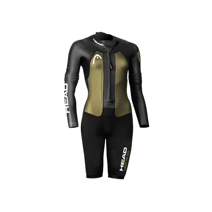 HEAD Damen Sr Myboost Pro Aero 4.2.1, 5 Lady Neoprenanzug L Schwarz gold, L Schwarz gold