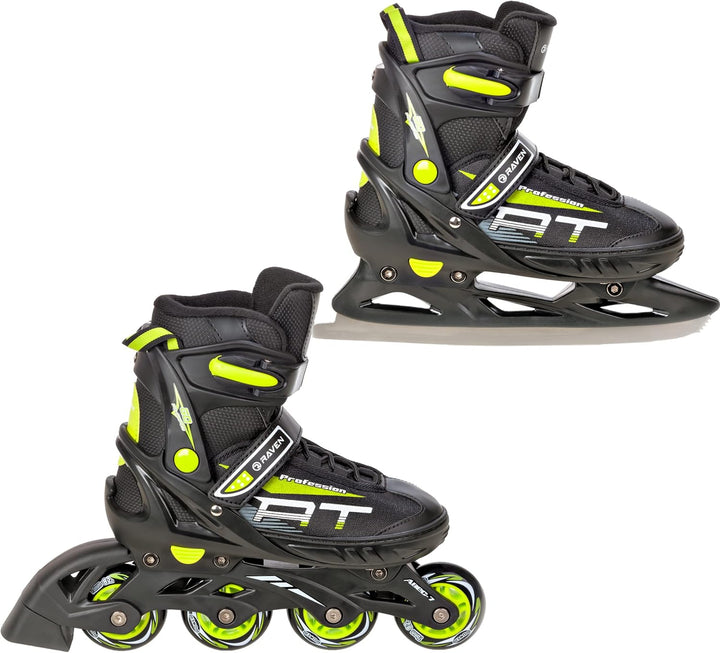Raven Verstellbare 2in1 Inlineskates-Schlittschuhe Profession - Kugellager Abec7 - SAS - Shock-Absor