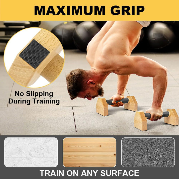 BUTBU Liegestützgriffe, Handstand Griffe & Calisthenics Griffe, Calisthenics Equipment Mit 2 Rutschf