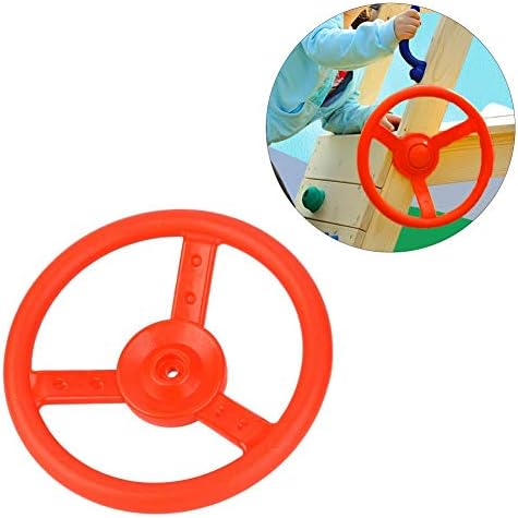 Dilwe Swingset Lenkrad, Kunststoff Outdoor Kids Lenkrad Befestigung Spielplatz Schaukel Set rot, rot