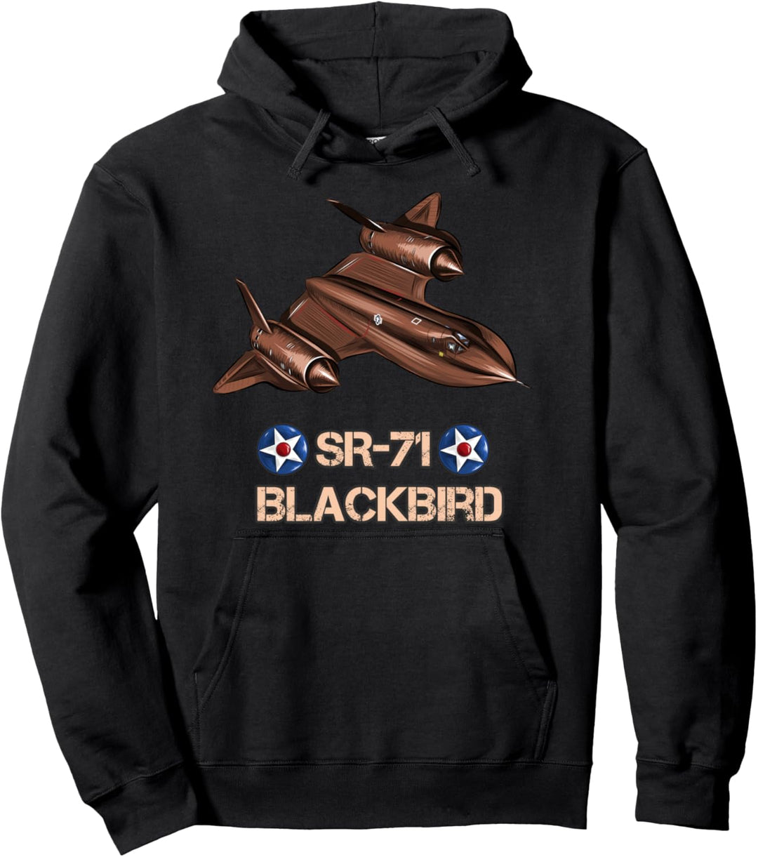 Amerikanisches Aufklärungsflugzeug SR71 Blackbird Pullover Hoodie
