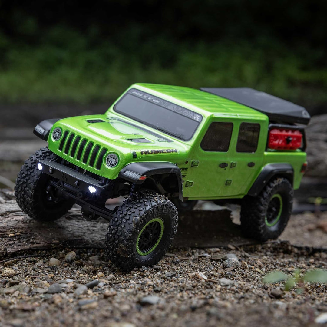 Axial 1/24 SCX24 Jeep JT Gladiator 4X4 RTR Brushed Rock Crawler (Battery &amp; Charger Included), Green
