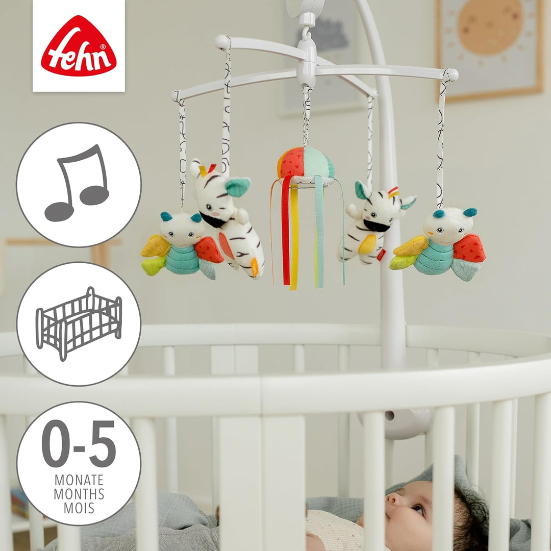 Fehn Musik-Mobile DoBabyDoo – Musikmobile mit Spieluhr Melodie „Mozarts Wiegenlied“ und Figuren – Ei