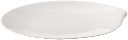 Villeroy und Boch Flow Ovale Servierplatte, 36 cm , Premium Porzellan, Weiss Flow 36cm Ovale Servier