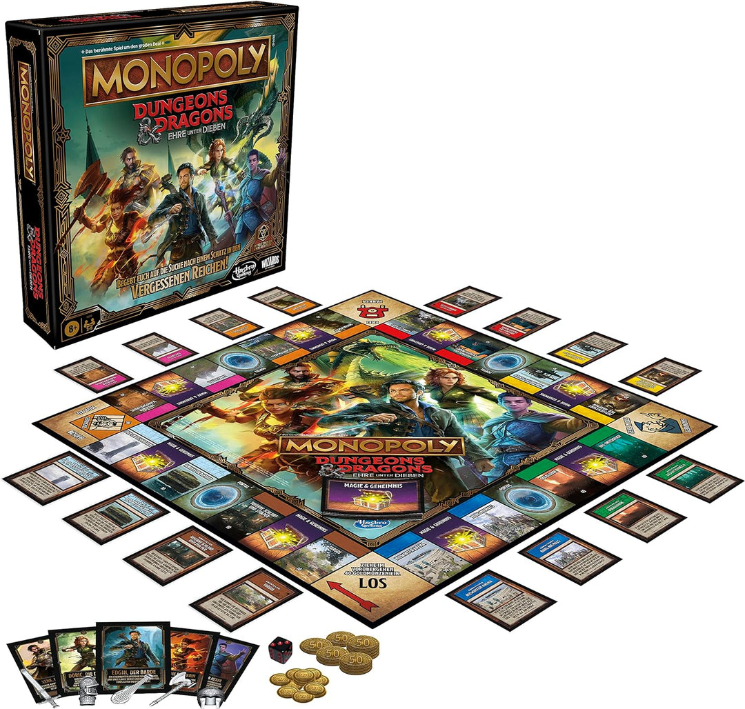 Monopoly Dungeons & Dragons: Ehre unter Dieben Spiel, inspiriert vom Film, Monopoly D&D Brettspiel f
