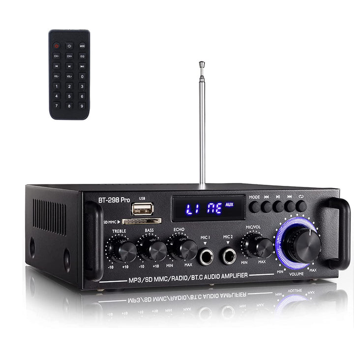 298 Pro Mini Verstärker, Bluetooth-Empfänger, Audioverstärker, Max 500 W x 2 RMS, 50 W x 2, 2-Kanal-