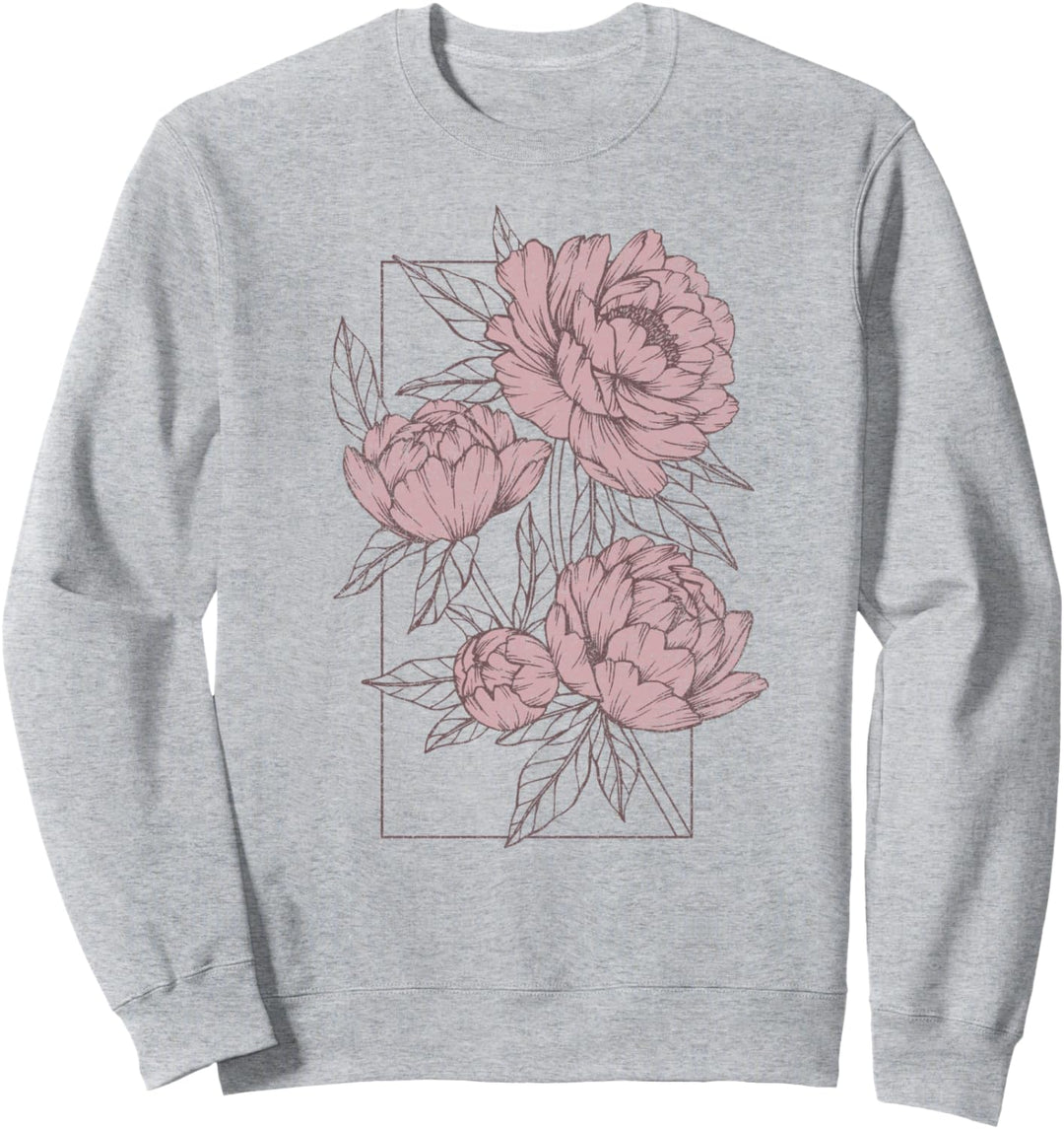 Flower Sketches Box Sweatshirt