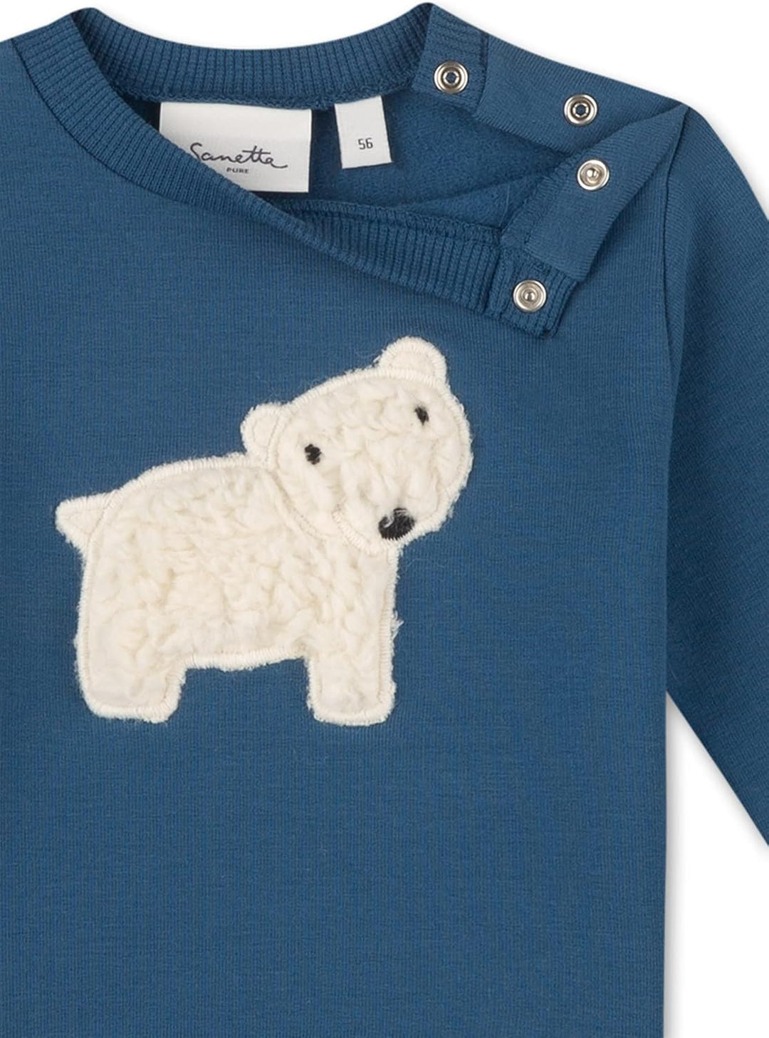 Sanetta Baby-Jungen Sweatshirt 56 Sea Blue, 56 Sea Blue