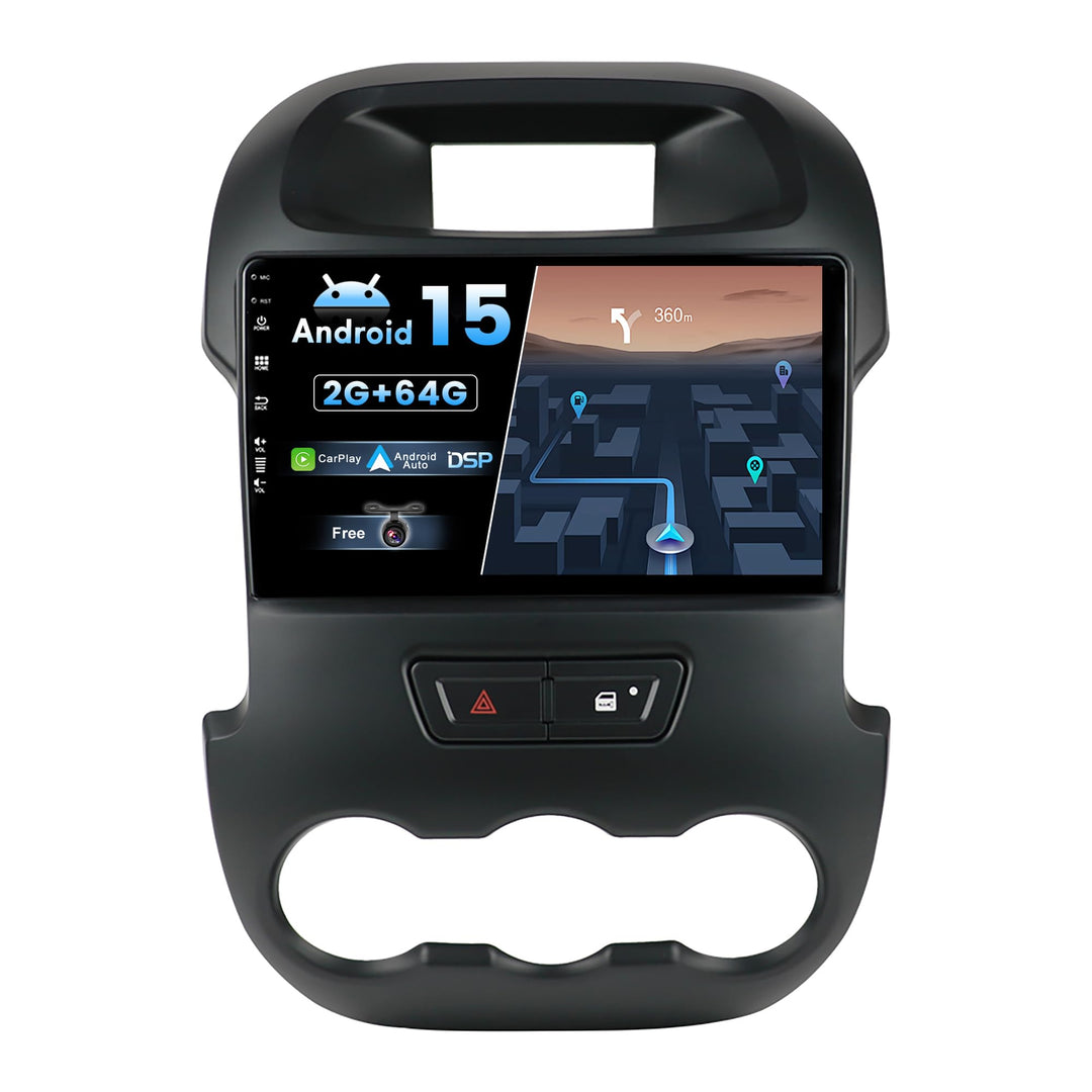 JOYX Android 15 IPS Autoradio Passt für Ford Ranger (2011-2016) - Eingebautes CarPlay Android Auto -