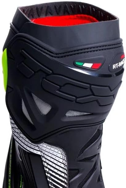 TCX Herren Rt-Race Pro Air Motorcycle Boot 46 EU Schwarz Weiss Grau, 46 EU Schwarz Weiss Grau