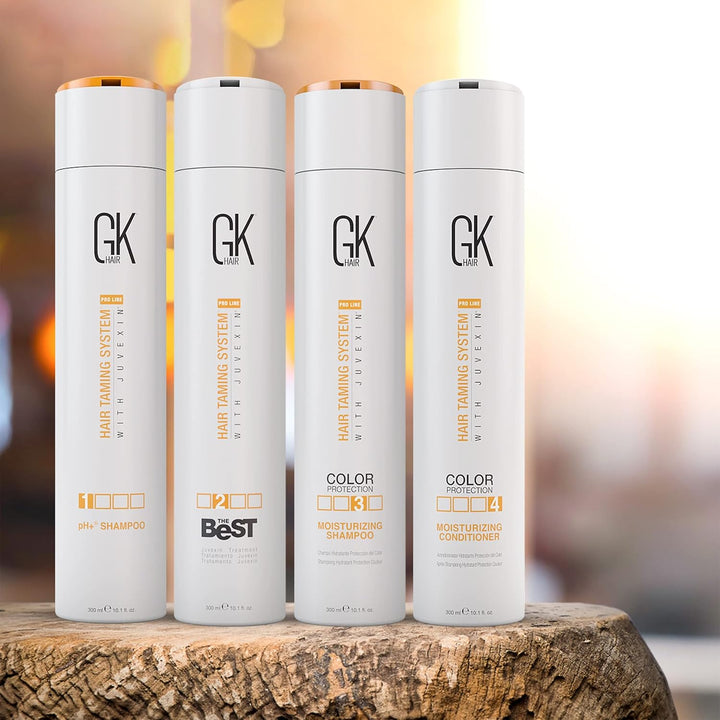 GK HAIR Global Keratin The Best Professional Hair Kit (300ml/10.1 Fl Oz) zum Glätten, Glätten von Ke