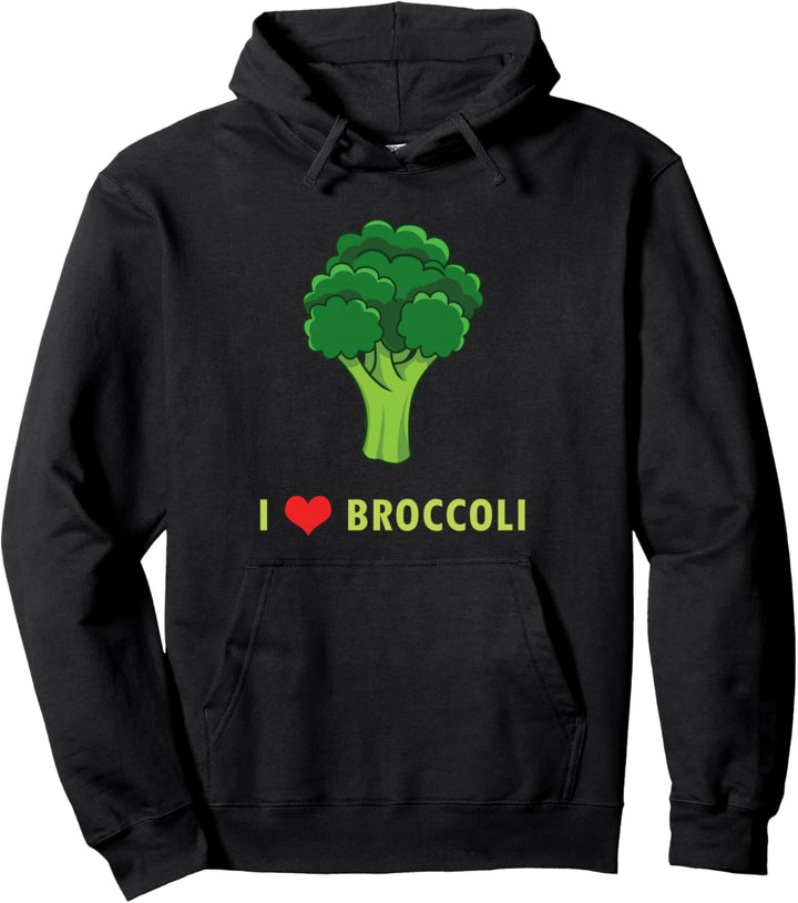 Cute Keto Gift Paleo I Love Broccoli Organic Healthy Eating Pullover Hoodie