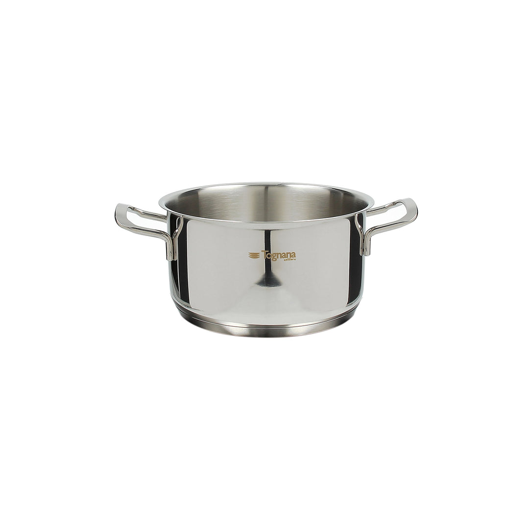 Tognana Vanitosa Kasserolle 16 cm mit 2 Griffen, Edelstahl, Silber