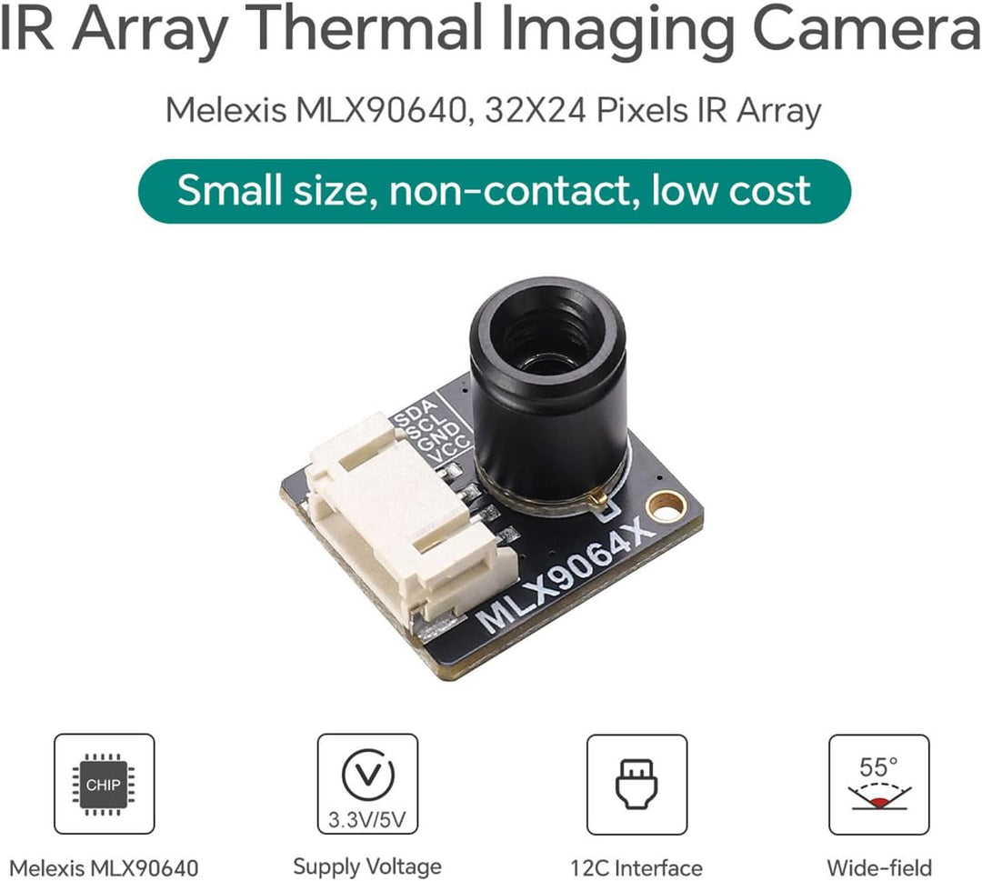 MLX90640 IR Array Thermal Imaging Camera Module for Raspberry Pi, 32 x 24 Pixels, 55° Field of View