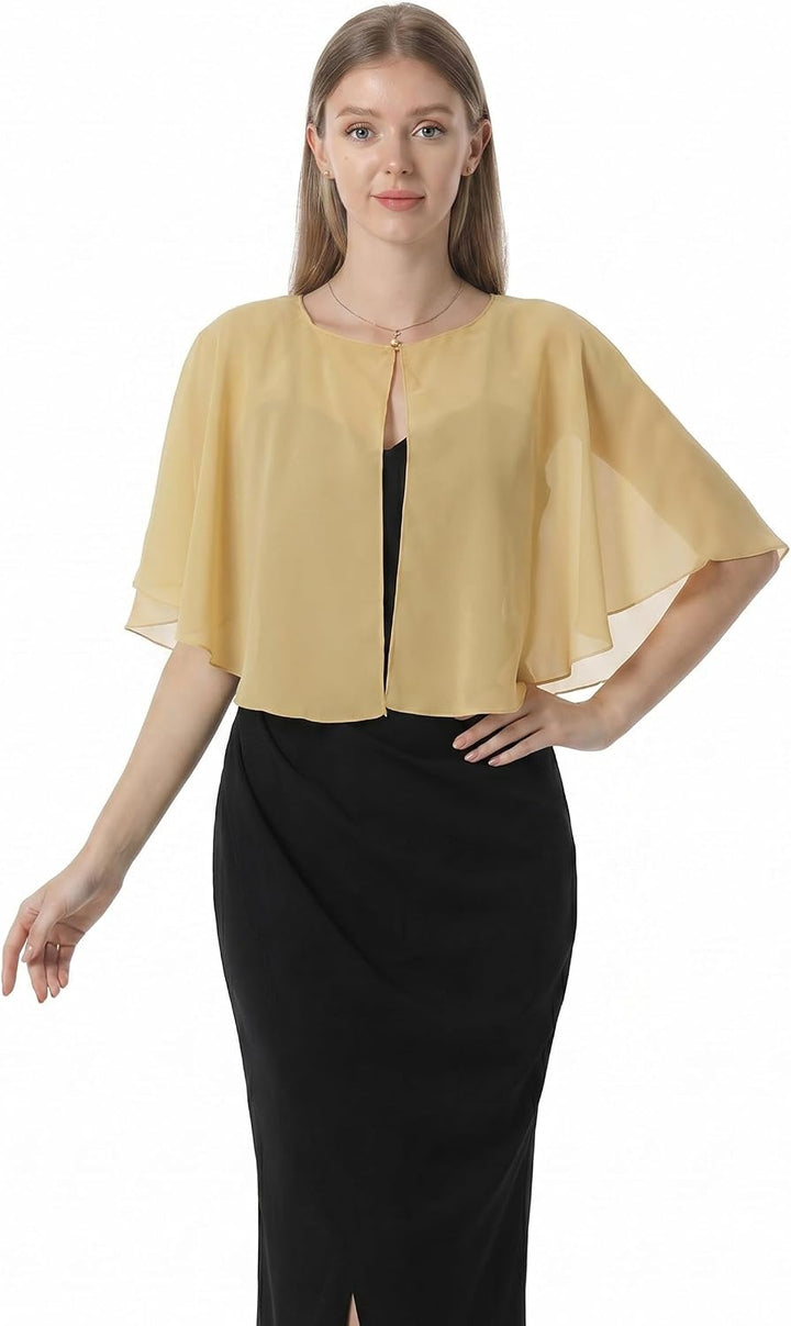 Chiffon-Capelet, weiche Umhänge, Schals und Wickeltücher für Abendkleid, Hochzeit, Umhang der 1920er