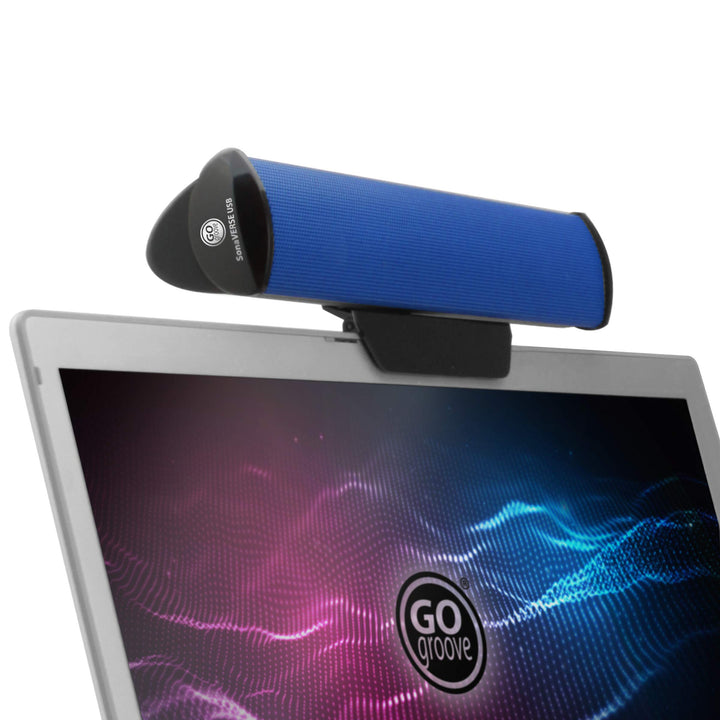 GOgroove SonaVERSE PC Soundbar für Laptops - USB-betriebene Mini-Soundbar mit tragbarem externem Cli