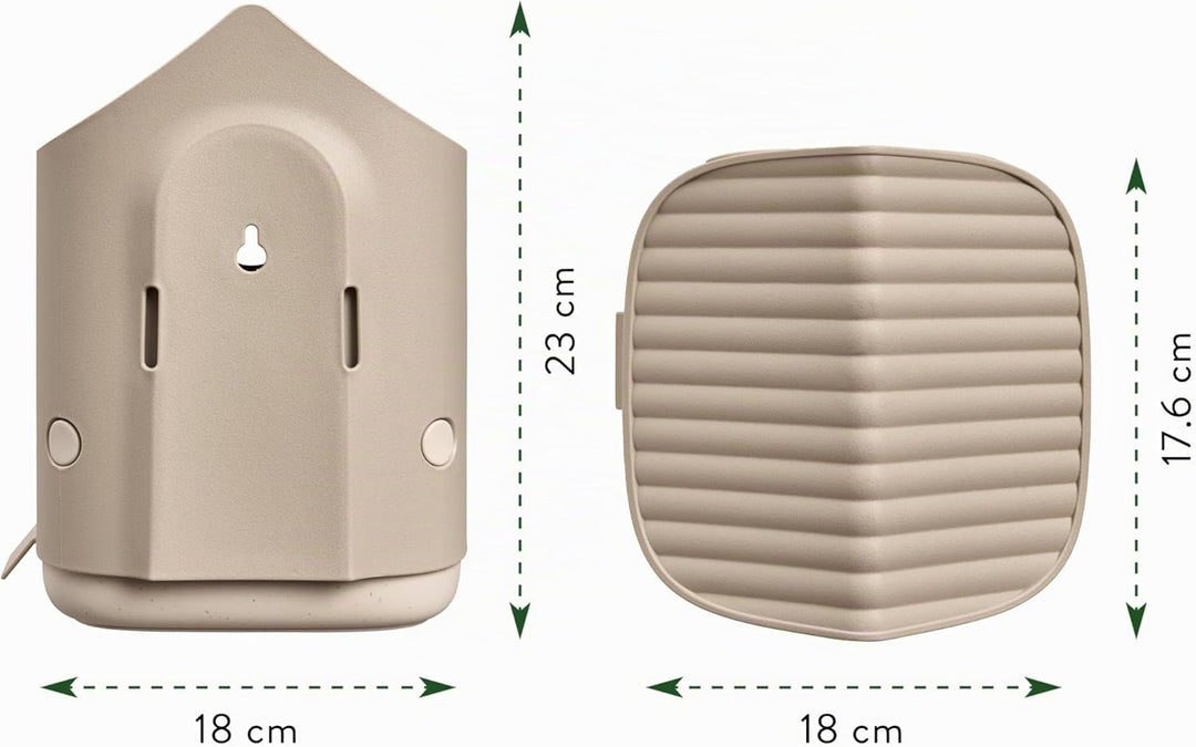 Elho Cosy Bird House 18cm - Vogelhaus - für über 11 Arten - 100% Recyceltem Plastik - L17.6 x B18 x