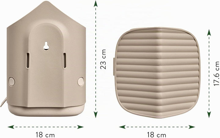 Elho Cosy Bird House 18cm - Vogelhaus - für über 11 Arten - 100% Recyceltem Plastik - L17.6 x B18 x