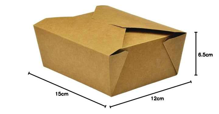 Vegware 1671 No.8 Lebensmittelkarton 1300 ml (15 x 12 x 6,5 cm) (300 Stück), 1300 ml
