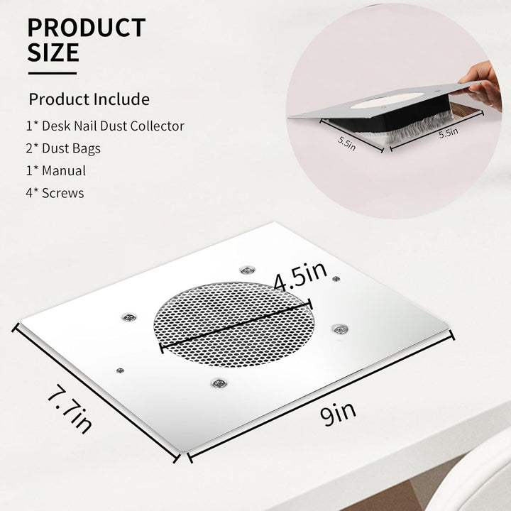 Nagelstaubabsauger Professioneller,Nagel Staubsammler Maschine, Leistungsstarker Nagelstaubsauger Ma