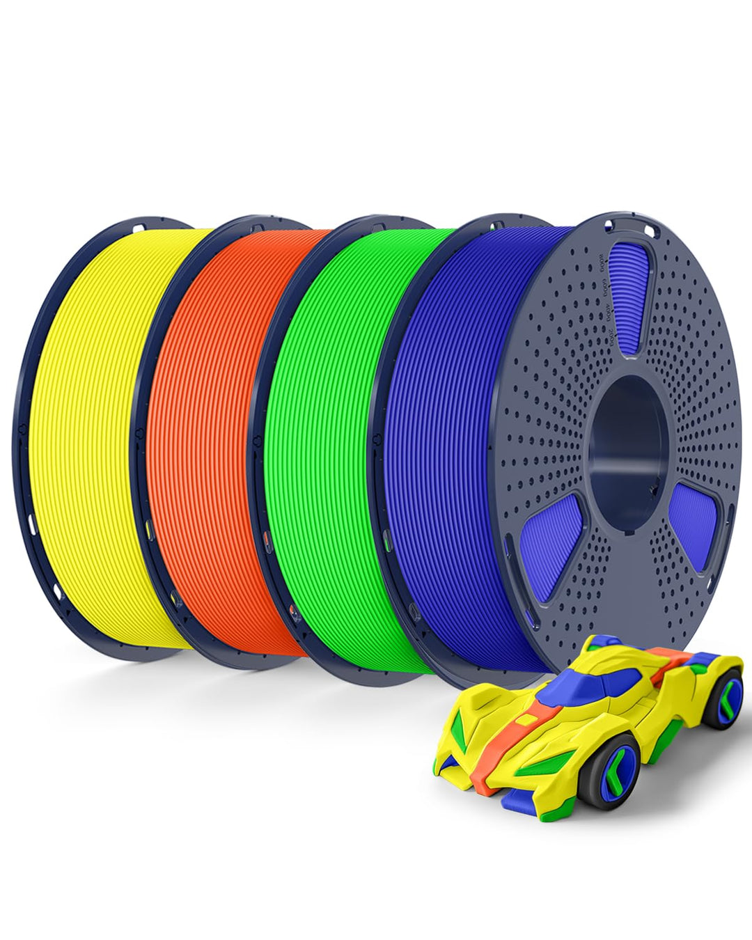 SUNLU 4KG Bündel Rapid PETG Filament, Hohe Geschwindigkeit 30-600mm/s 3D Drucker Filament 1.75mm ±0.