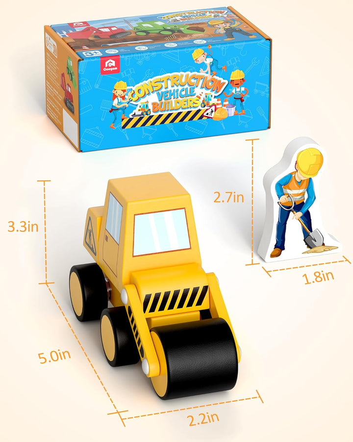 Coogam Take Apart Construction Truck Spielzeug für Kleinkinder, Snap Together Engineering Car Buildi