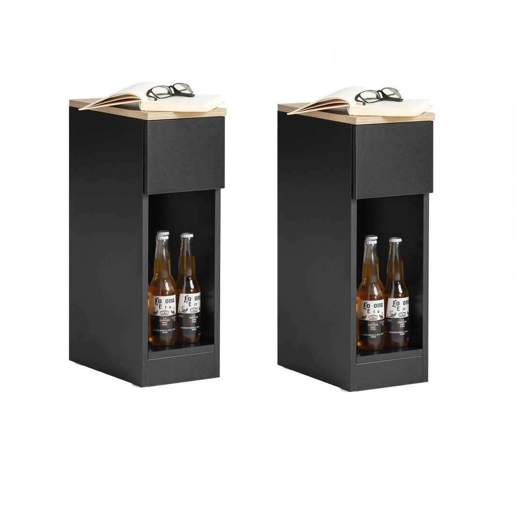 SoBuy FBT111-SCHx2 Nachttisch 2er Set mit Schublade für Boxspringbett Sofatisch 2 stücke Beistelltis