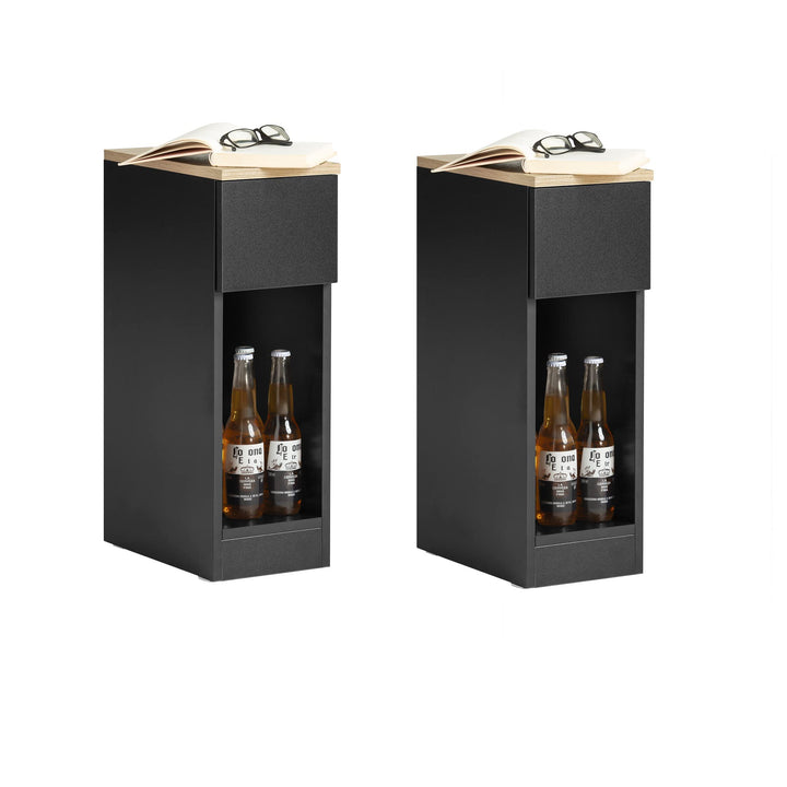 SoBuy FBT111-SCHx2 Nachttisch 2er Set mit Schublade für Boxspringbett Sofatisch 2 stücke Beistelltis