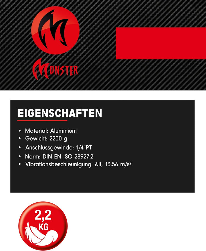 KS Tools Hochleistungs Schlagschrauber Druckluft MONSTER 3/4" 515.3785 I 3-fache Drehmomentvorwahl 5