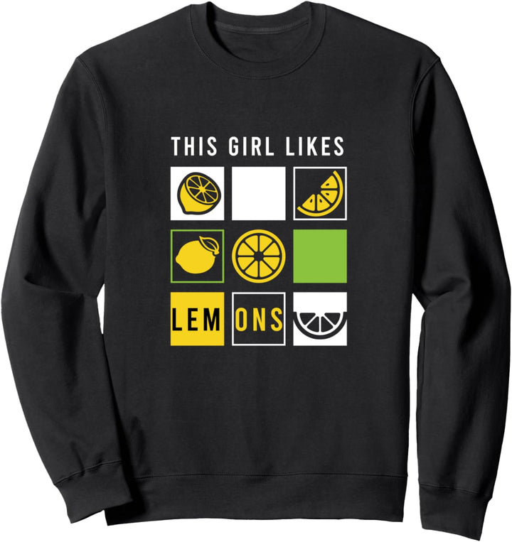 Mädchen mag Zitronen Limonade Sommer Zitronensaft Sweatshirt