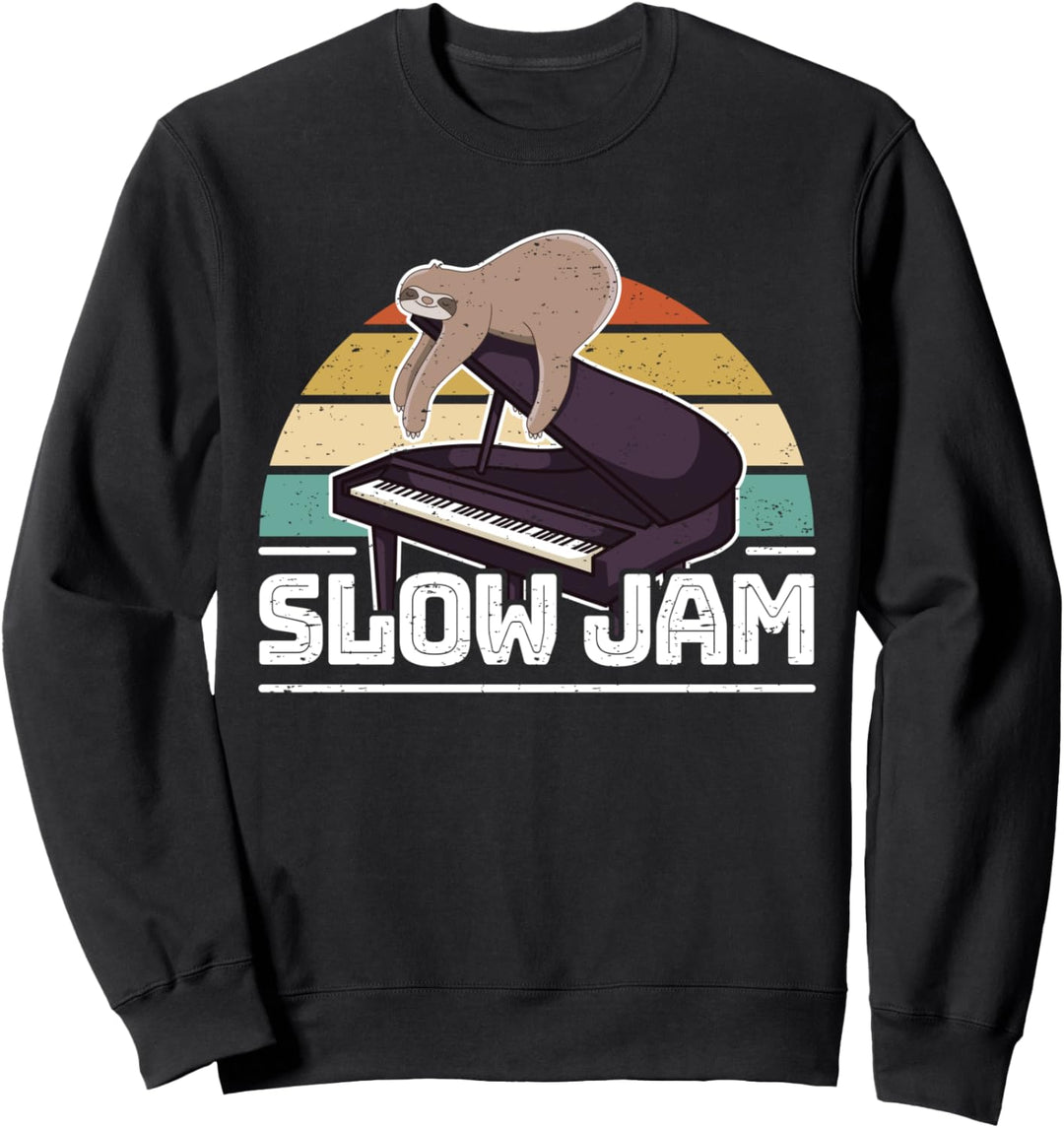 Klavier Pianist Jazz Piano Flügel Jam Musiker I Faultier Sweatshirt