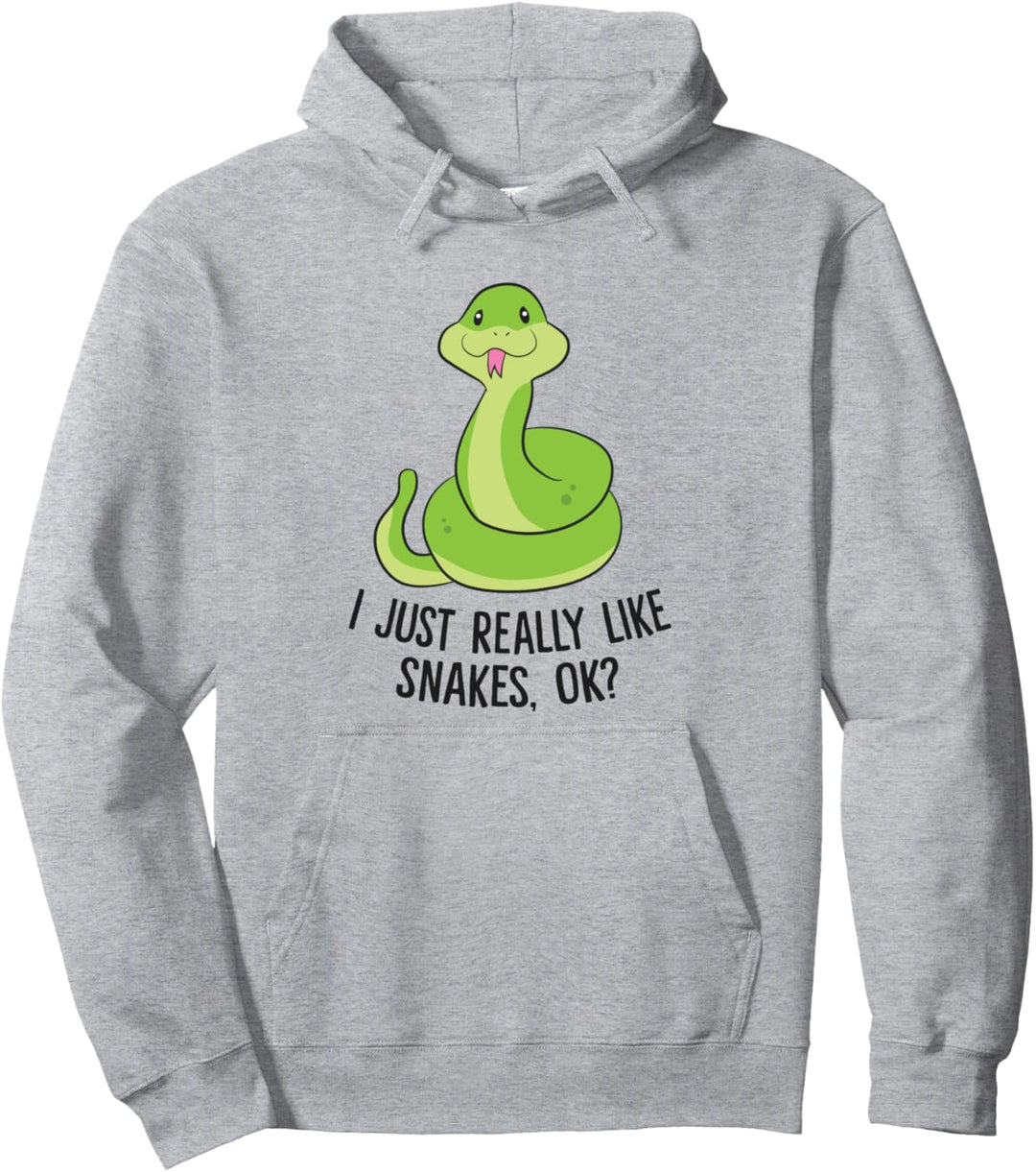 Ich mag Schlangen einfach wirklich gern Ok Reptilienschlange Pullover Hoodie