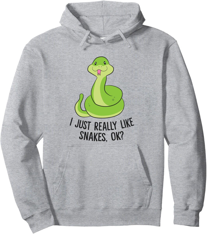 Ich mag Schlangen einfach wirklich gern Ok Reptilienschlange Pullover Hoodie