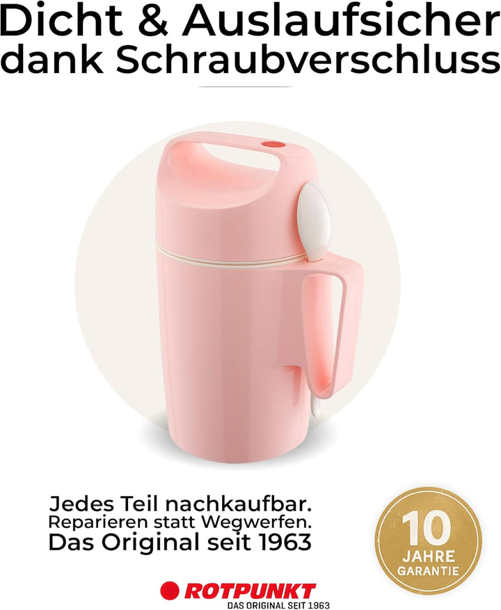 ROTPUNKT Thermobehälter für Essen 850 ml inkl. Löffel – Thermo Lunchbox Heiss & Kalt I Made in Germa