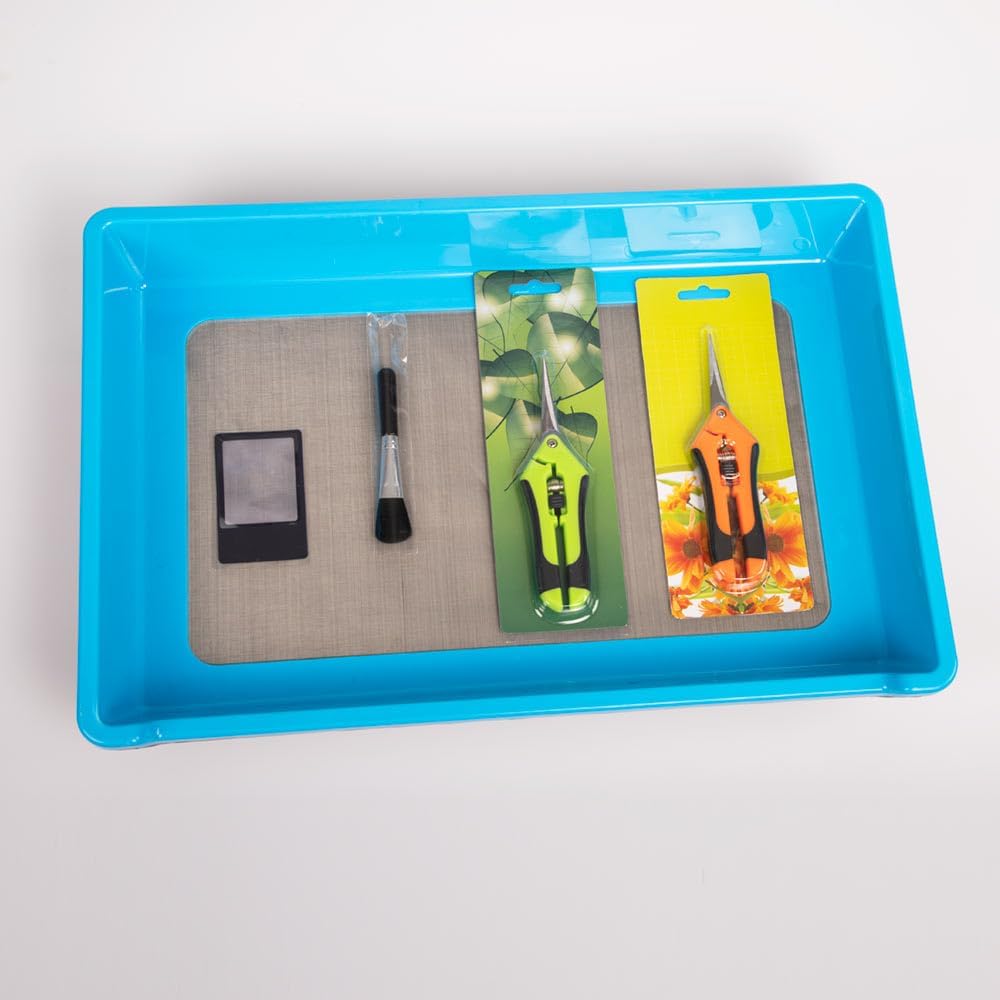 Naturehydro Trimming Tray with Dry Sift Tools Trim Bin for Pollen and Herbs with Screen 2-in-1 Herb