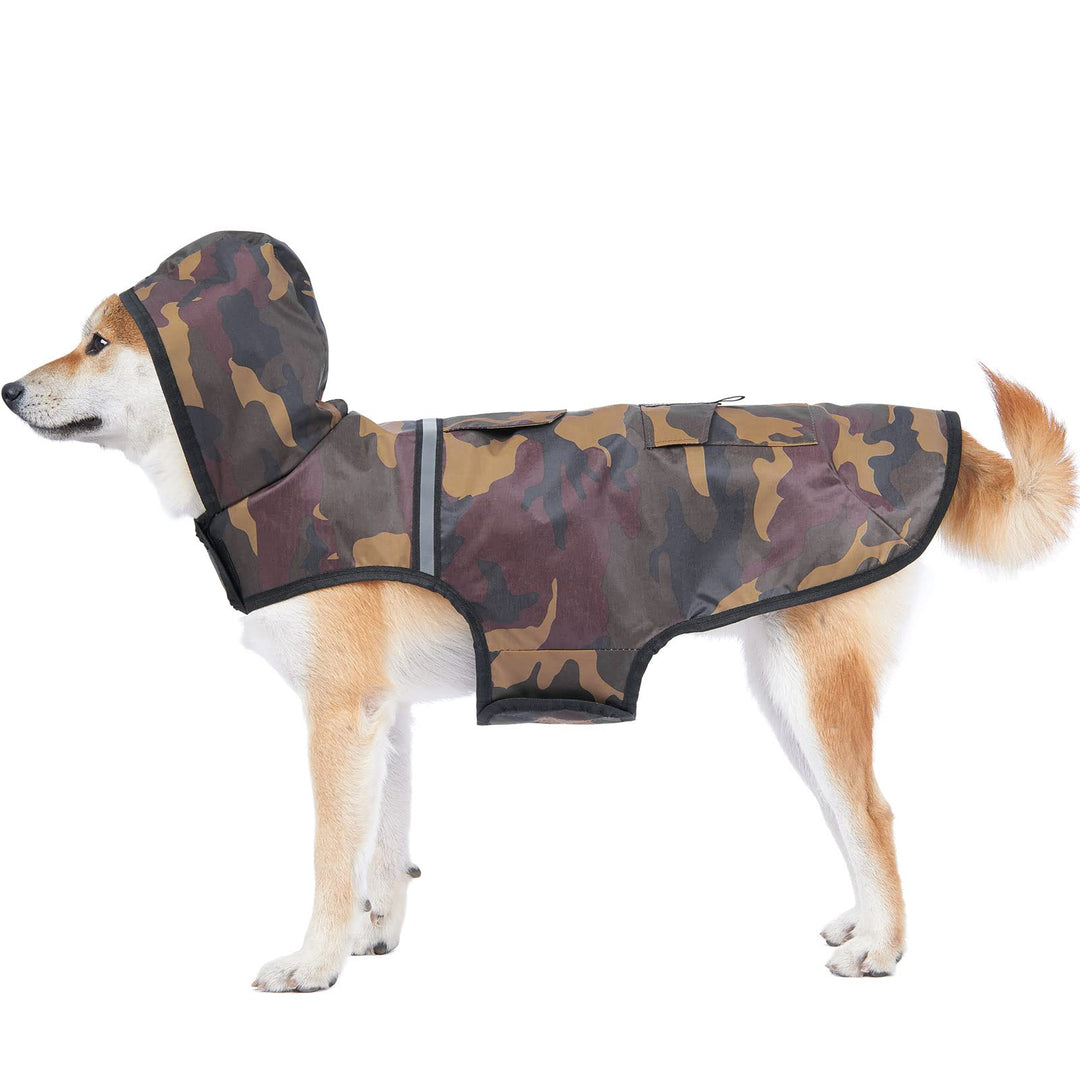 KoKoBin Waterproof Dog Reflective Jacket mit Kapuze Halsloch Super leichte und atmungsaktive wasserd