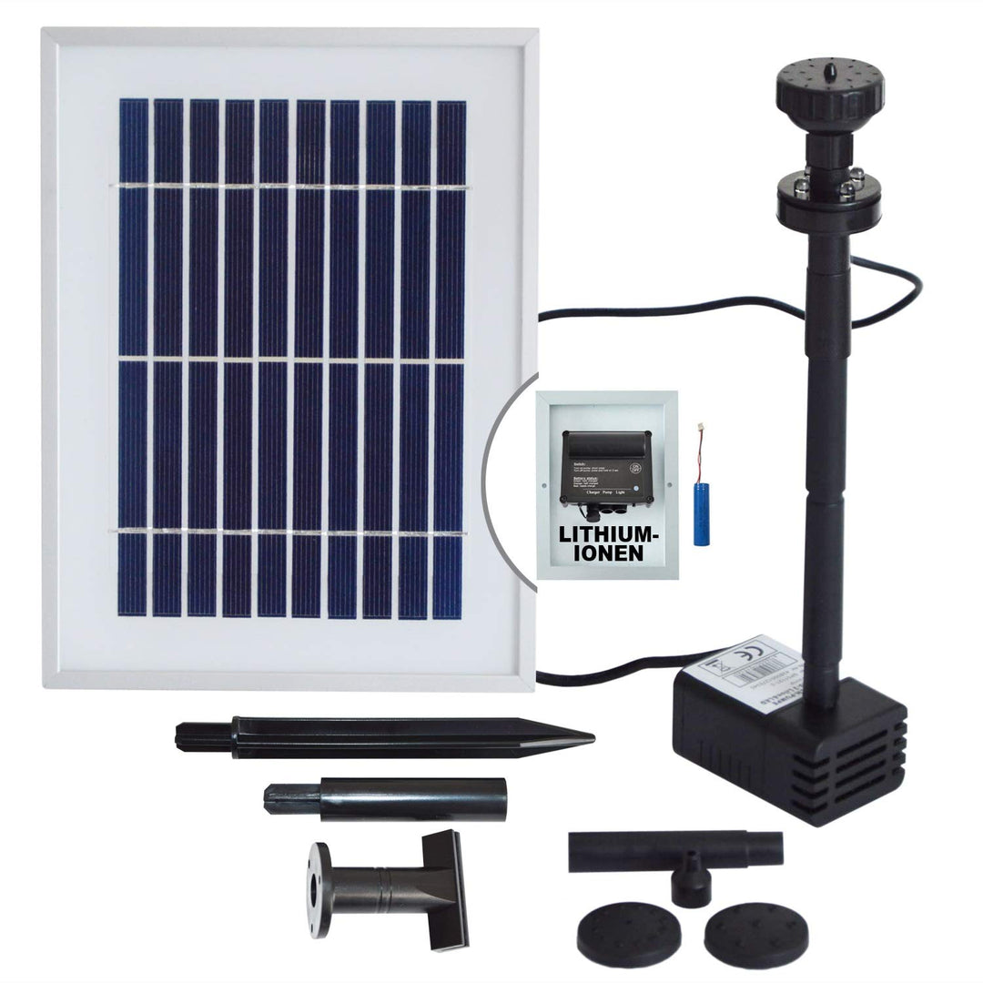 Innovative Solar Teichpumpe Solar Oasis 200-3 Li&amp;LED Springbrunnen Solar Wasserspiel Solar-Teichpump