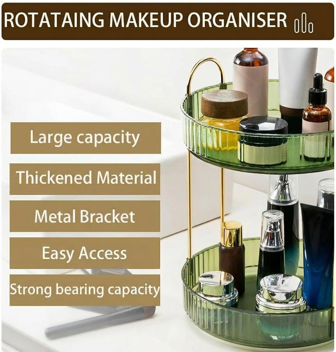 Make Up Organizer 360° Drehbar Schminktisch Organizer Kosmetik Organizer für Kosmetik Skincare Parfü