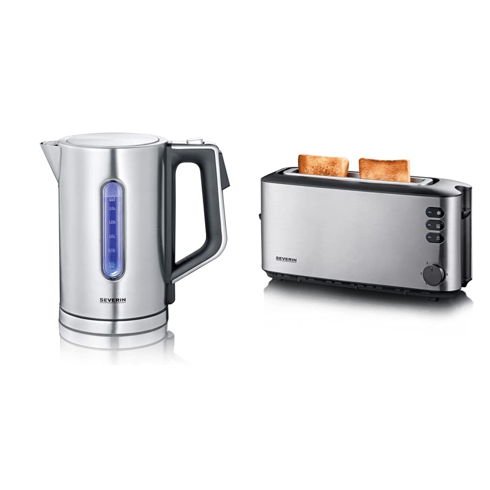 SEVERIN WK 3418 Digitaler Wasserkocher mit Fast-Boil-Power und individueller Temperaturauswahl, 1,7