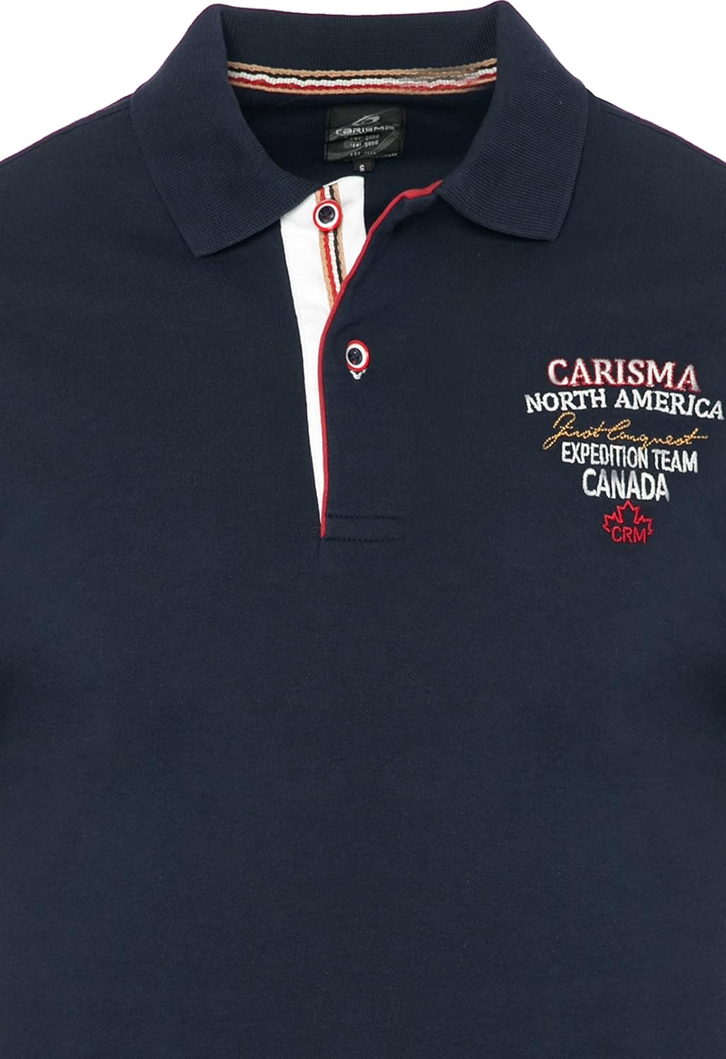 Carisma Langarm Poloshirt für Herren Baumwolle • Herren Langarmshirt mit Stickerei • Angenehmes Regu