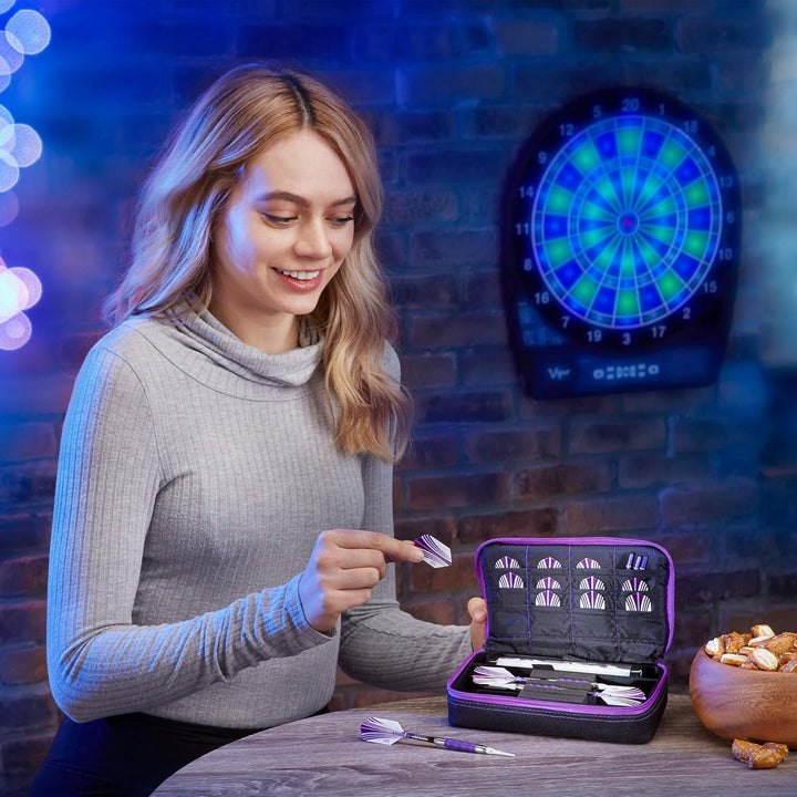 Casemaster Plazma Dartkoffer für weiche Dartpfeile mit Stahlspitze, für 3 Dartpfeile und integrierte