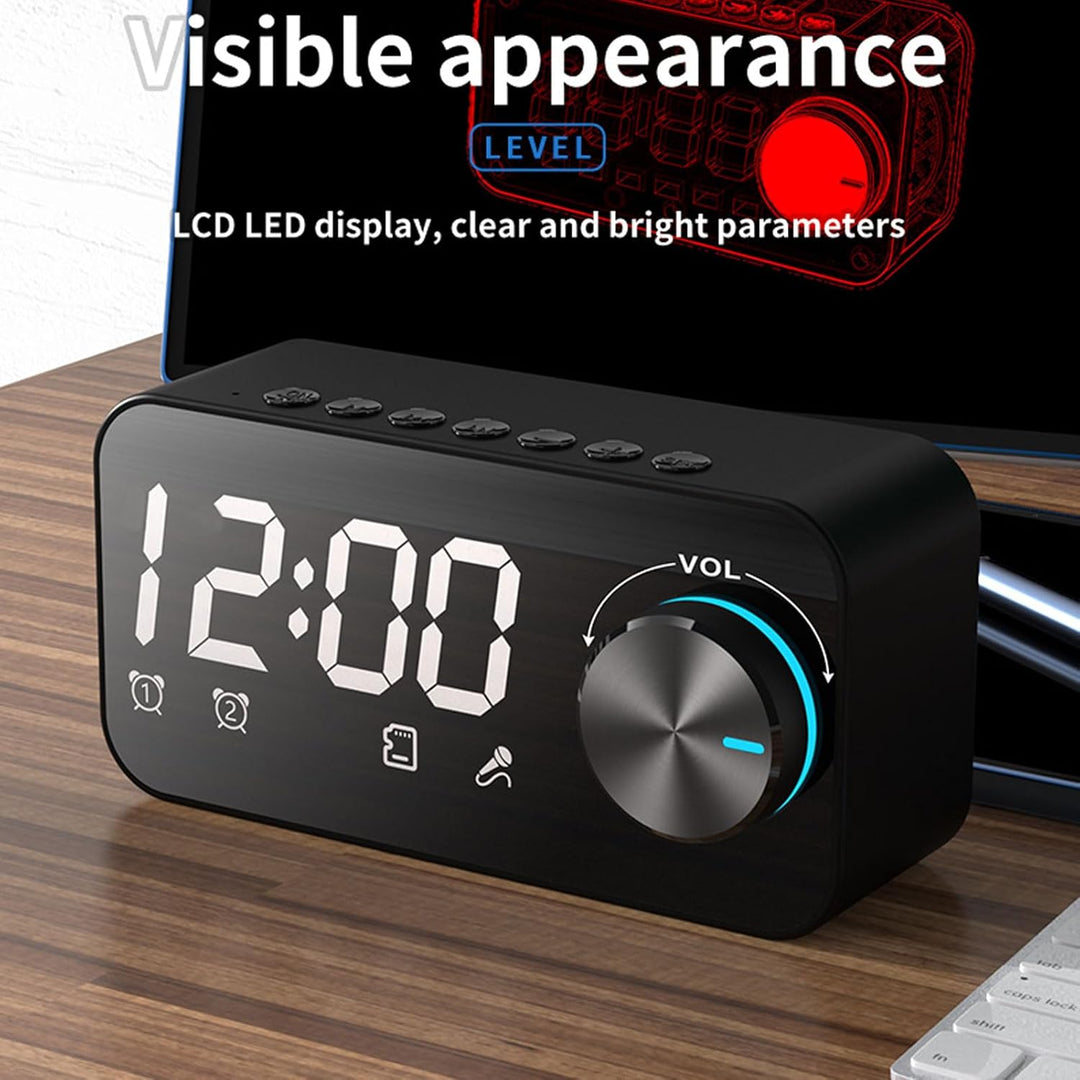 Wecker-Radio mit Bluetooth-Lautsprecher, Dual-Alarm-Digitaluhren Am Bett mit UKW-Radio, Integriertem