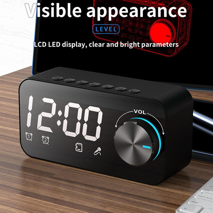 Wecker-Radio mit Bluetooth-Lautsprecher, Dual-Alarm-Digitaluhren Am Bett mit UKW-Radio, Integriertem